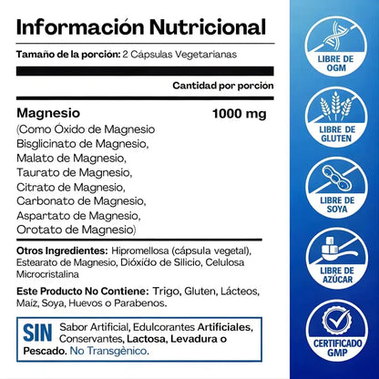 Restaura tu Sistema Nervioso y Duerme Profundamente con el Único Complejo de 8 Formas de Magnesio