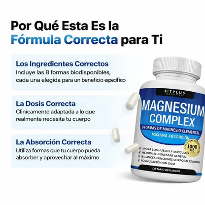 Restaura tu Sistema Nervioso y Duerme Profundamente con el Único Complejo de 8 Formas de Magnesio