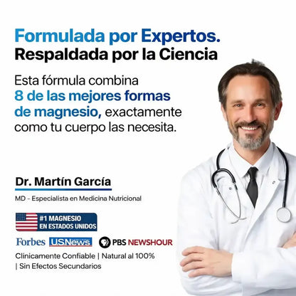 Restaura tu Sistema Nervioso y Duerme Profundamente con el Único Complejo de 8 Formas de Magnesio